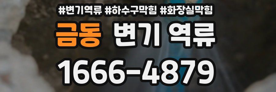 금동 변기 역류
