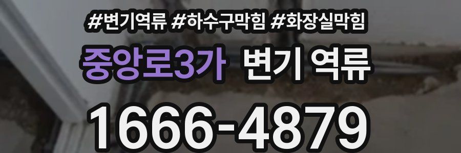 중앙로3가 변기 역류