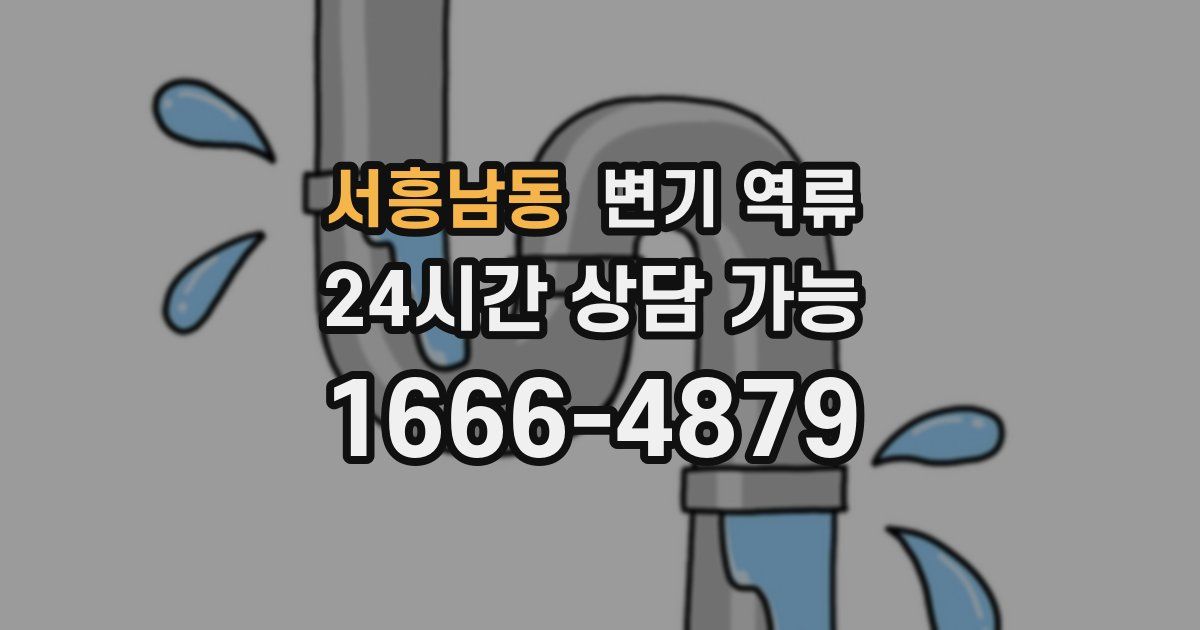 서흥남동 변기 역류