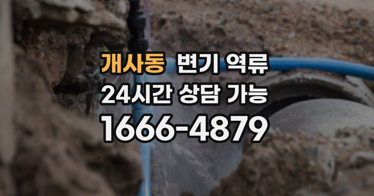 개사동 변기 역류