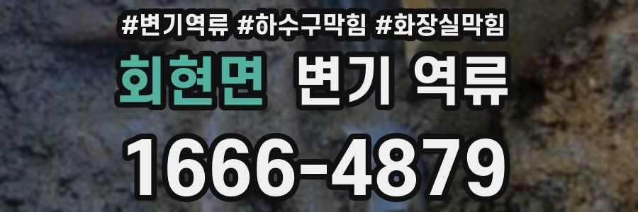 회현면 변기 역류