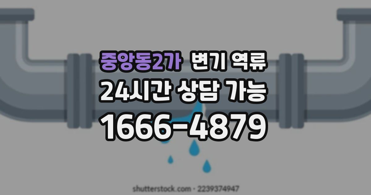 중앙동2가 변기 역류