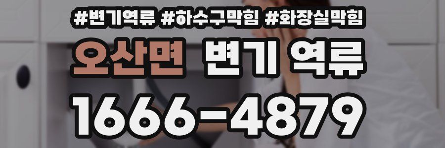 오산면 변기 역류