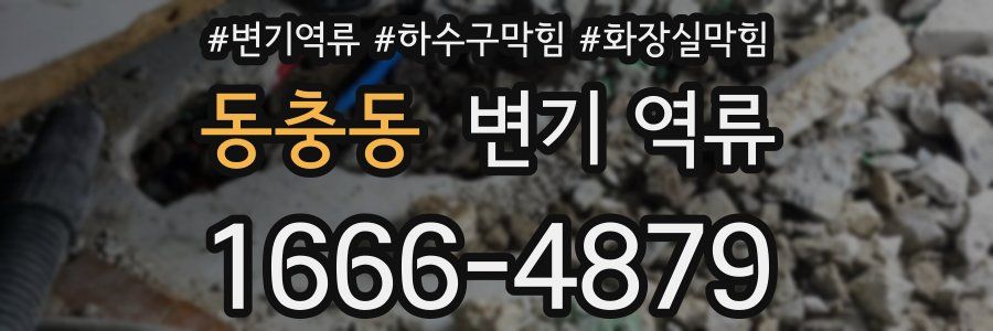 동충동 변기 역류