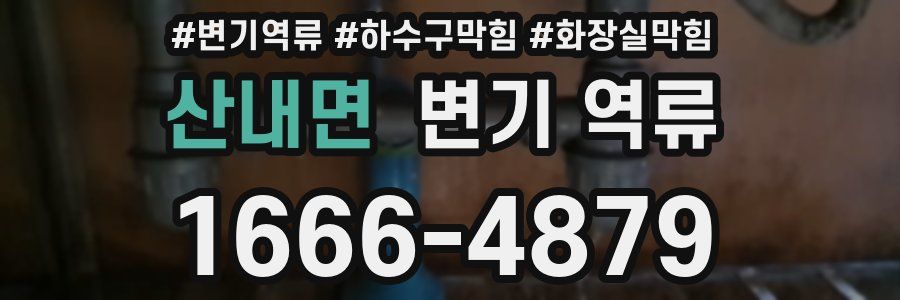 산내면 변기 역류