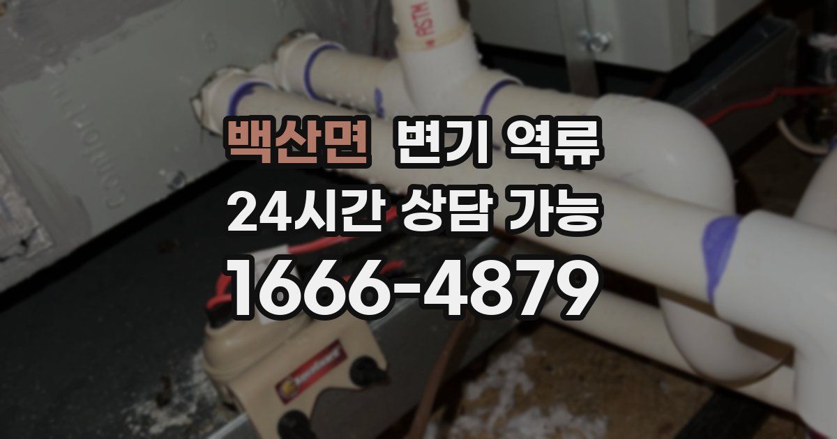 백산면 변기 역류