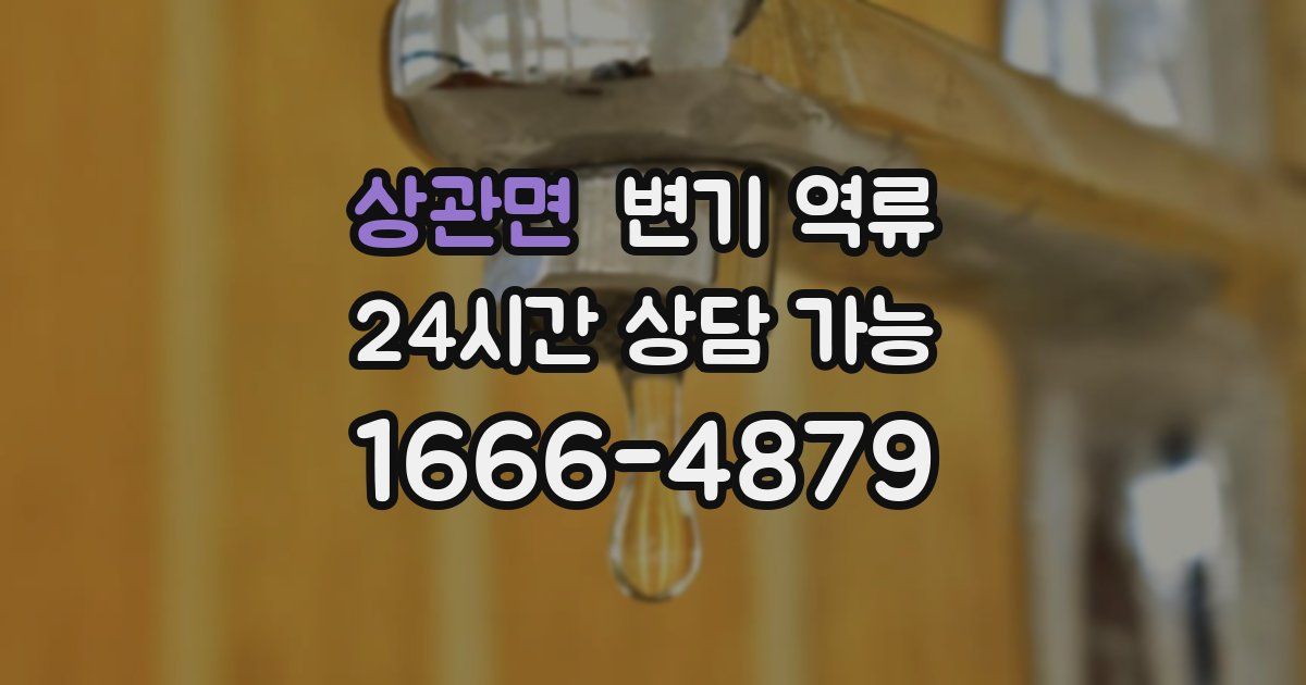 상관면 변기 역류