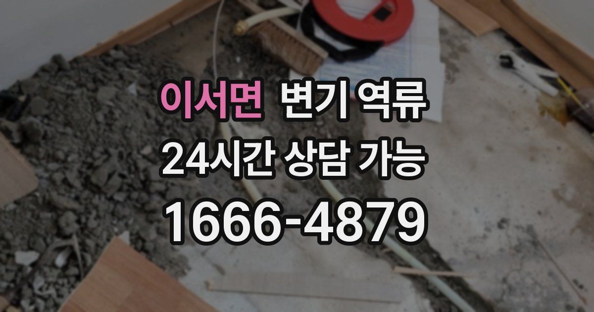 이서면 변기 역류