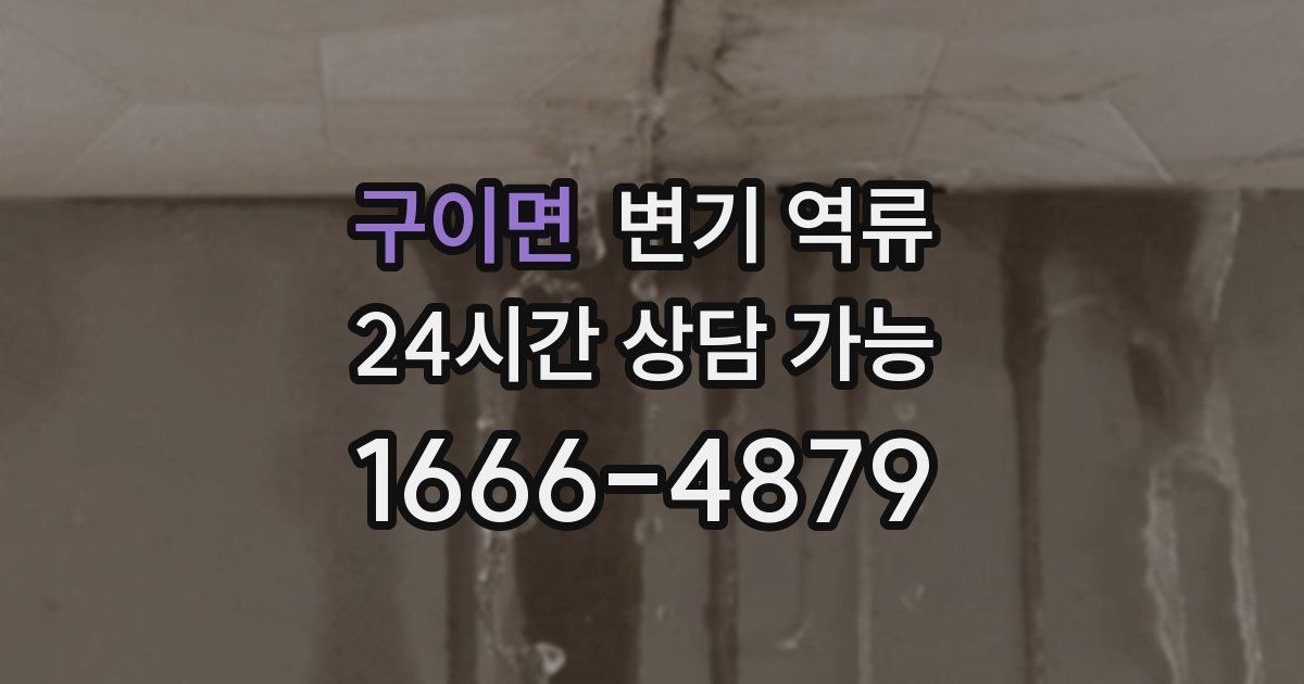 구이면 변기 역류