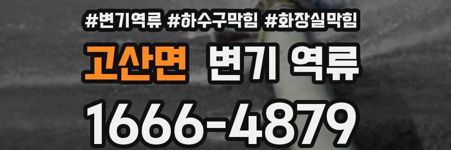 고산면 변기 역류