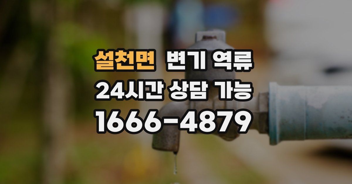 설천면 변기 역류