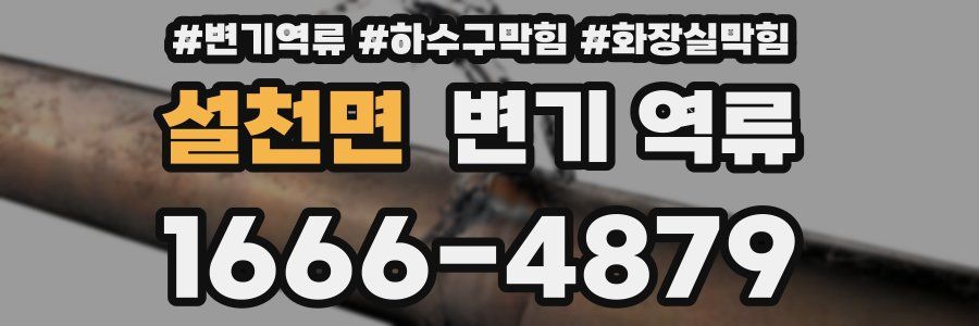 설천면 변기 역류