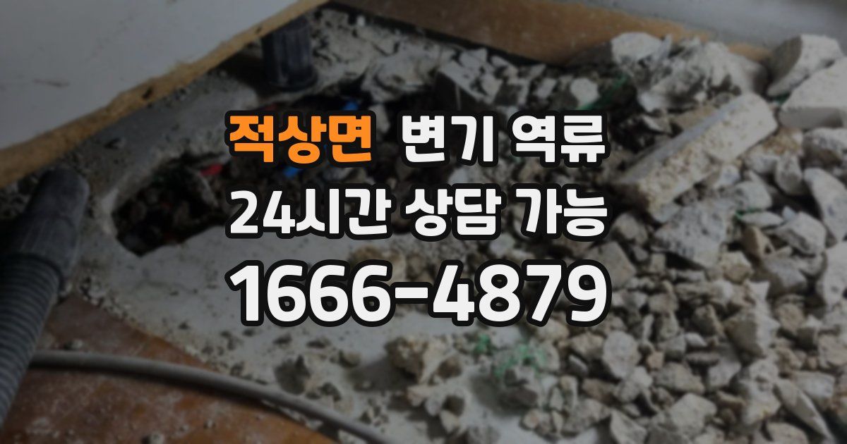 적상면 변기 역류
