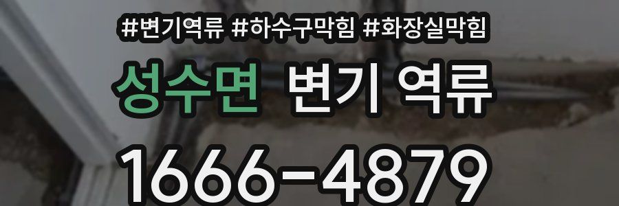 성수면 변기 역류