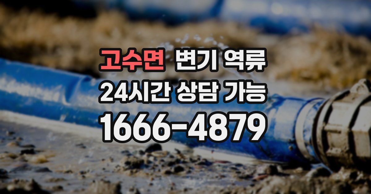고수면 변기 역류