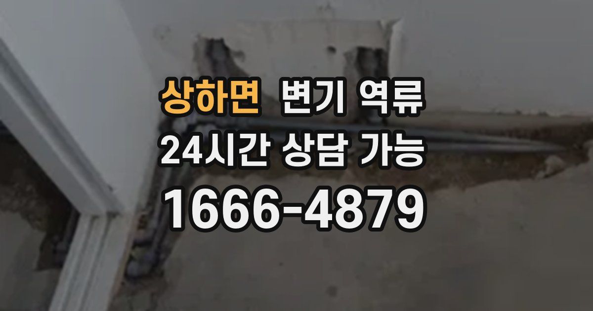 상하면 변기 역류