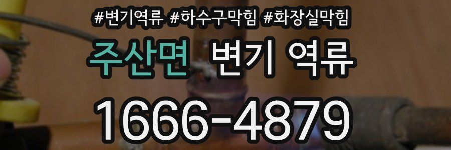 주산면 변기 역류