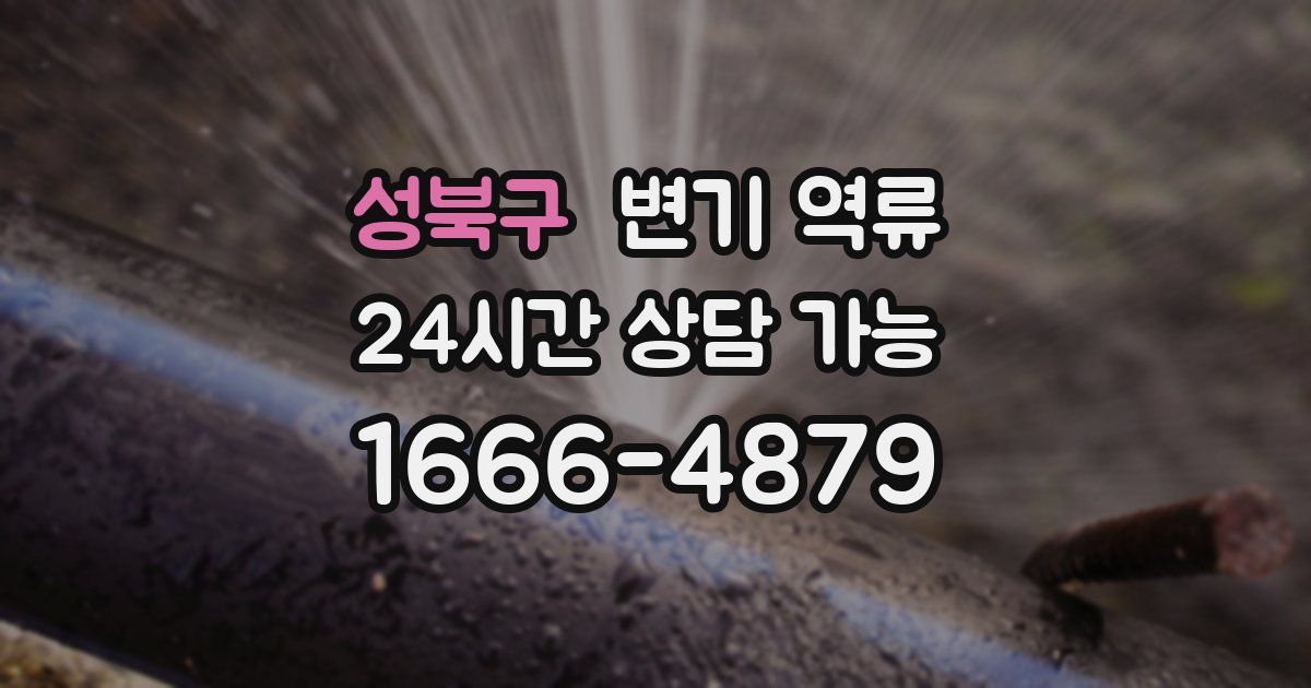 성북구 변기 역류