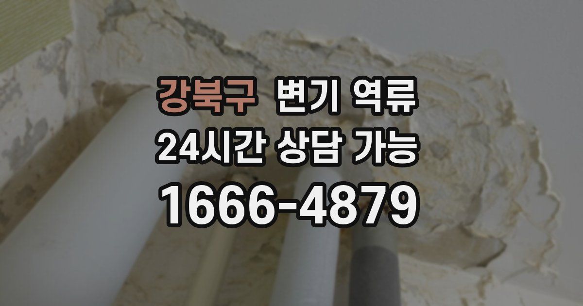 강북구 변기 역류