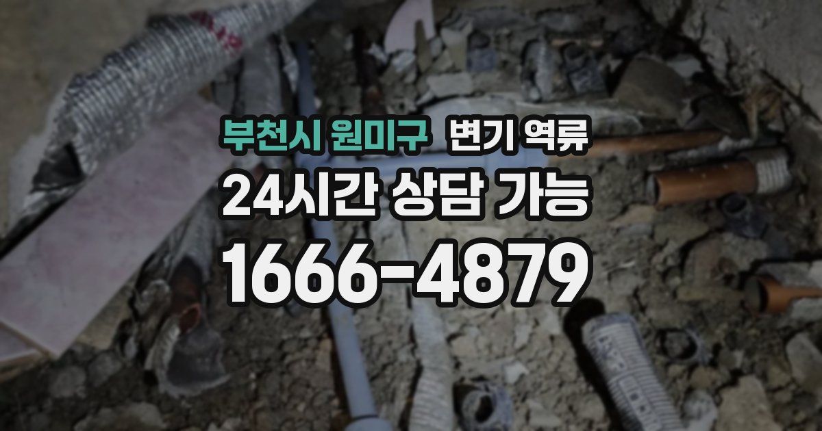 부천시 원미구 변기 역류