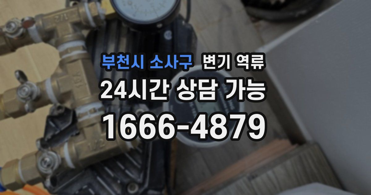 부천시 소사구 변기 역류