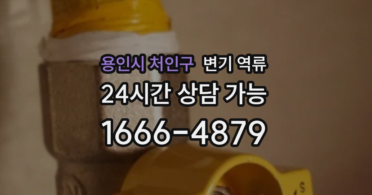 용인시 처인구 변기 역류