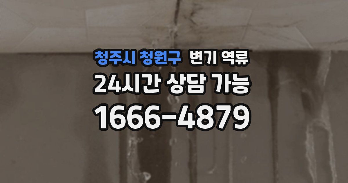 청주시 청원구 변기 역류