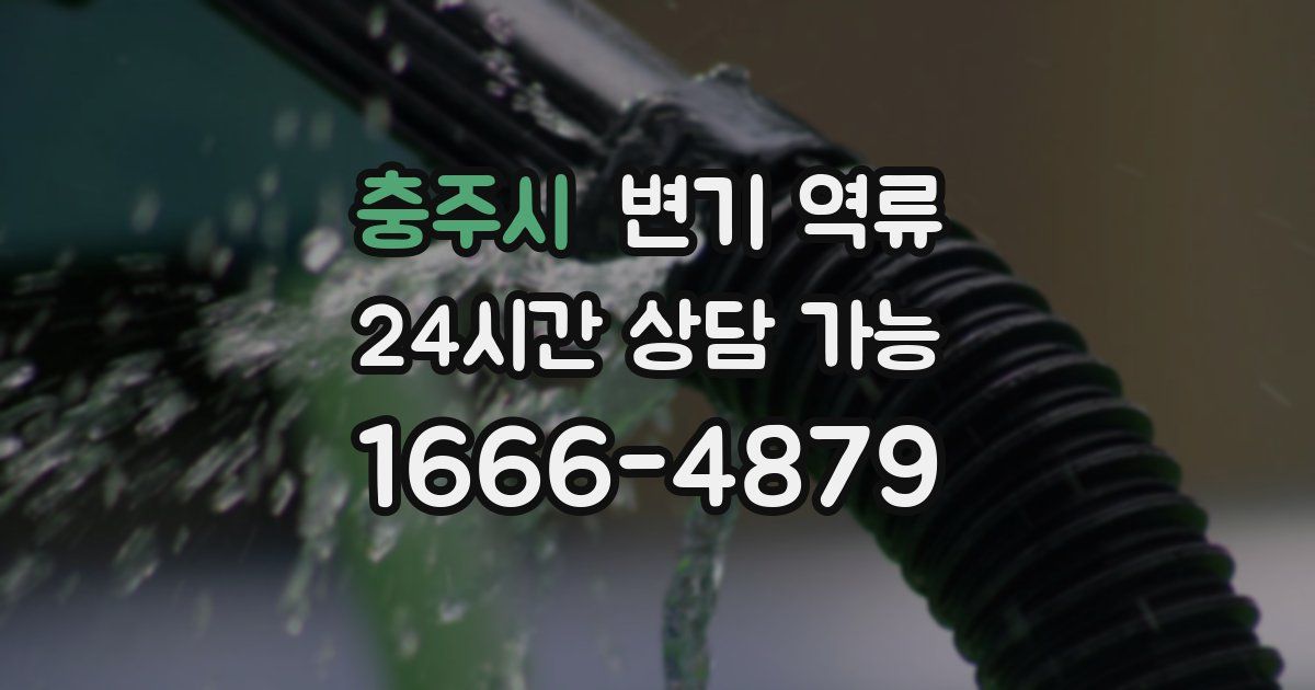 충주시 변기 역류