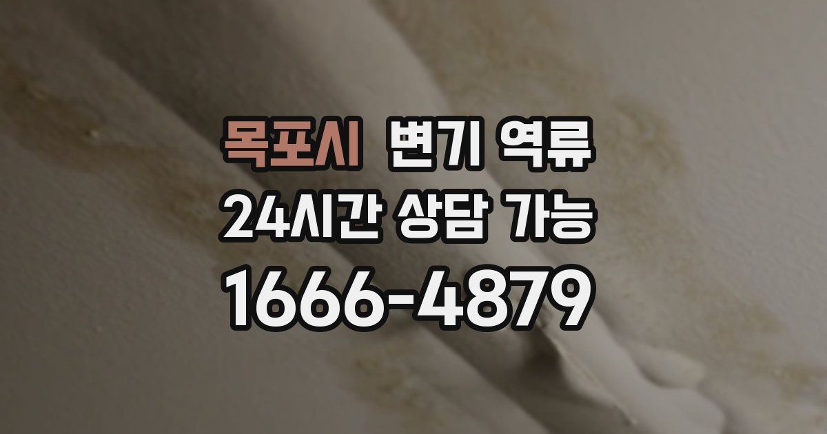 목포시 변기 역류