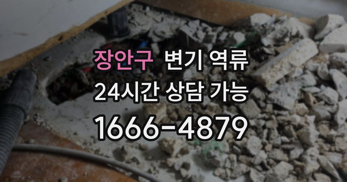 장안구 변기 역류