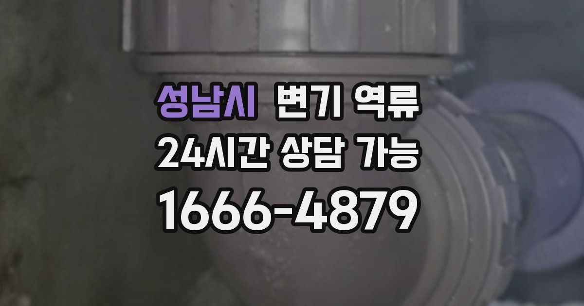 성남시 변기 역류