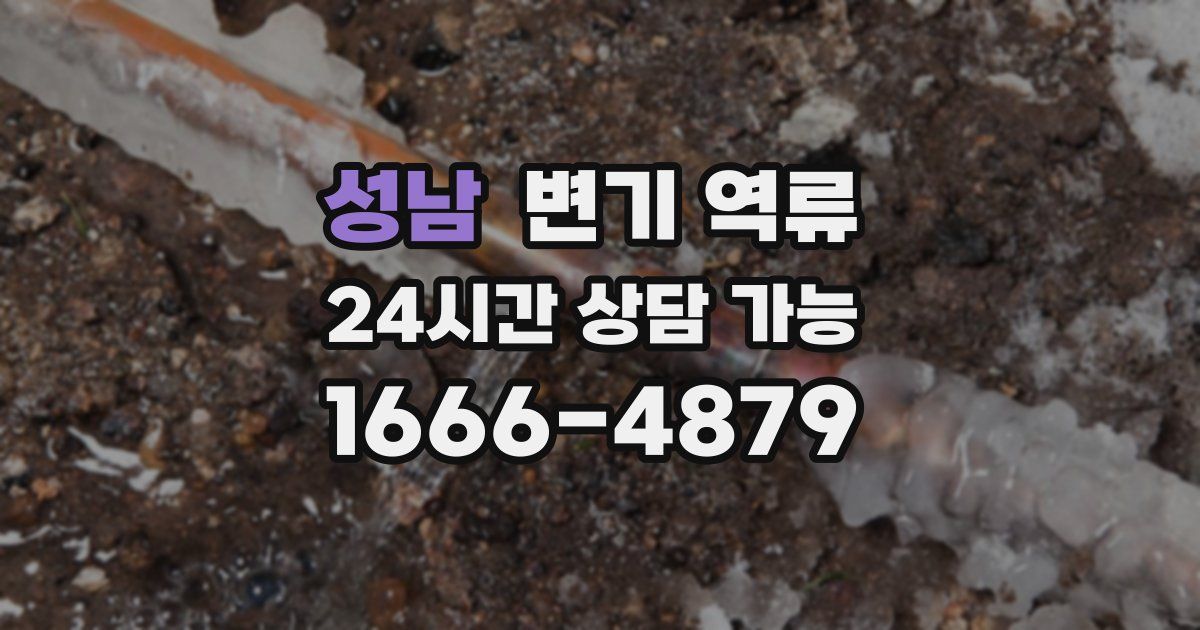 성남 변기 역류