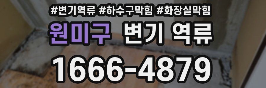 원미구 변기 역류