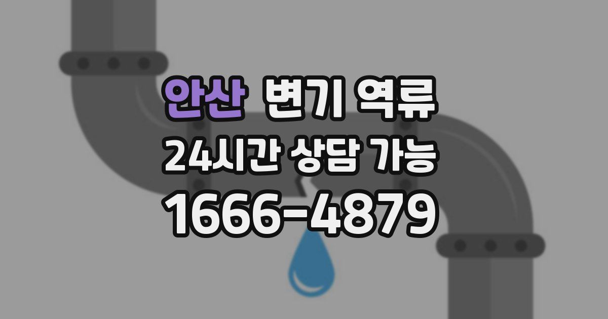 안산 변기 역류