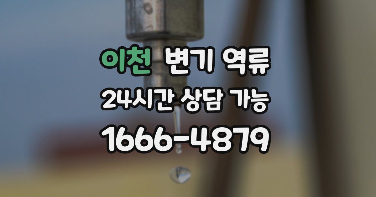 이천 변기 역류