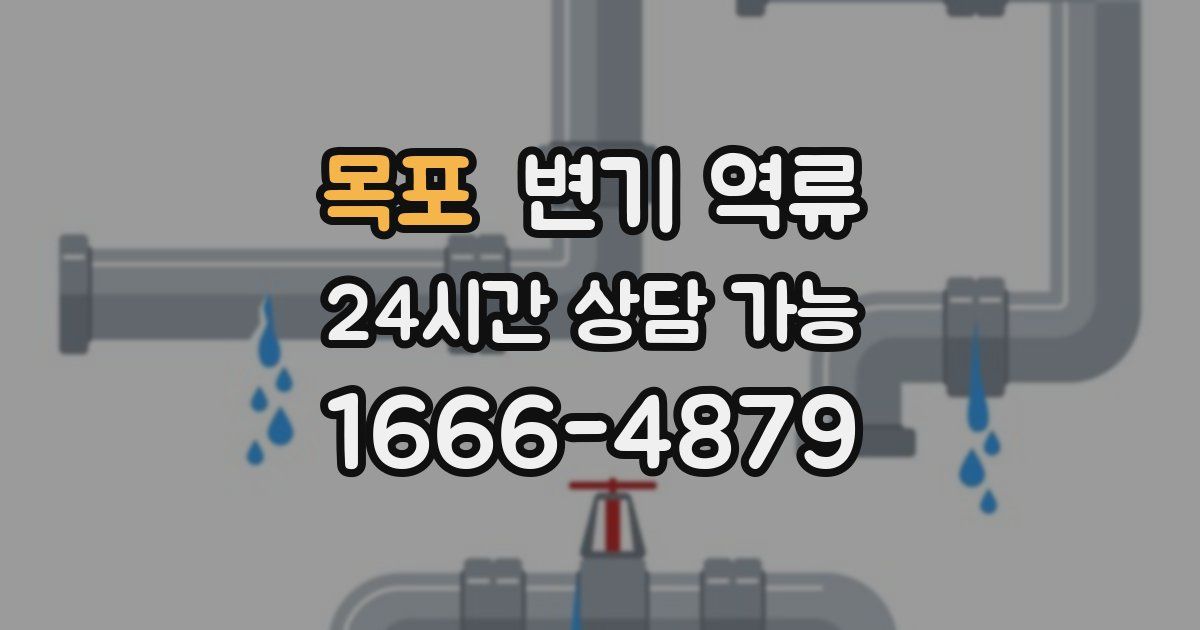 목포 변기 역류