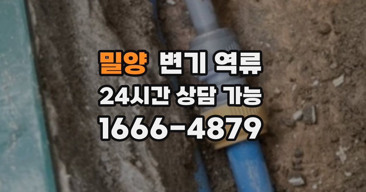 밀양 변기 역류