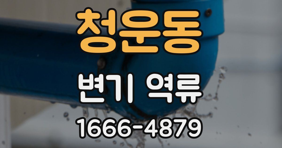 청운동 변기 역류