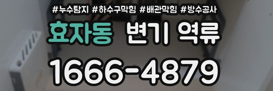 효자동 변기 역류