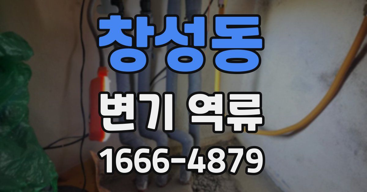 창성동 변기 역류