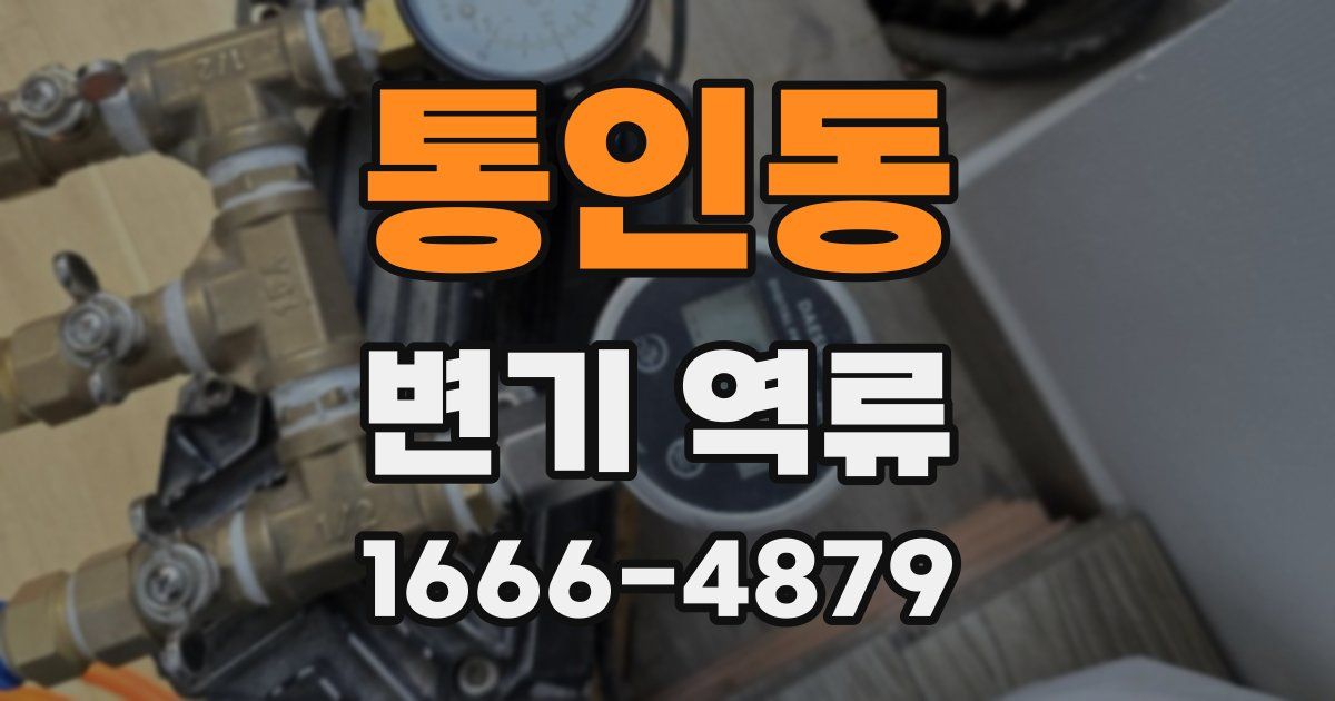통인동 변기 역류