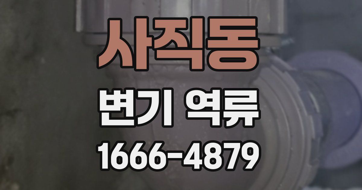 사직동 변기 역류