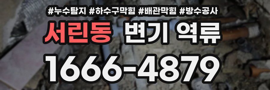 서린동 변기 역류
