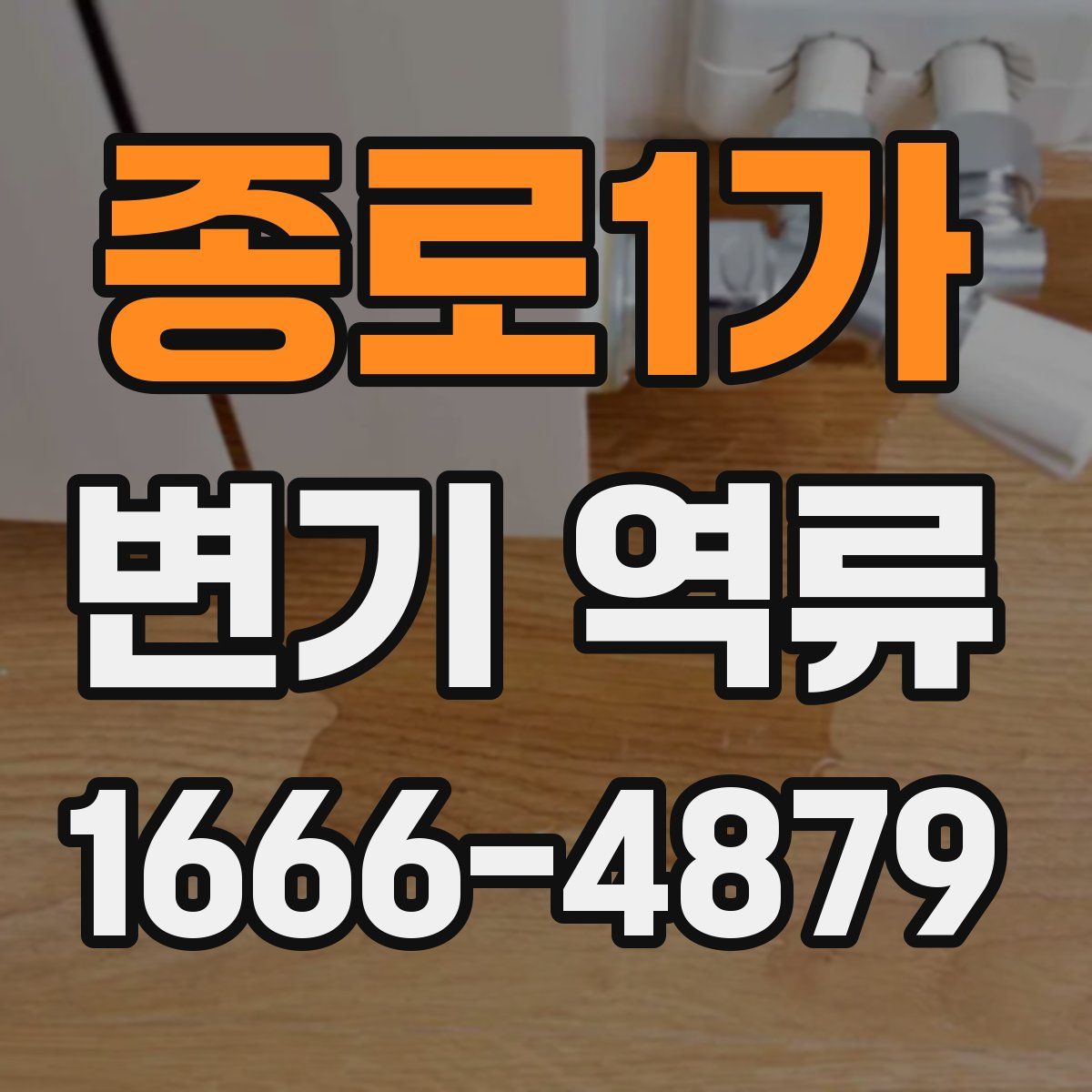 종로1가 변기 역류