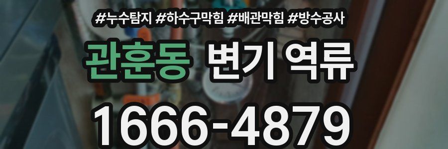 관훈동 변기 역류