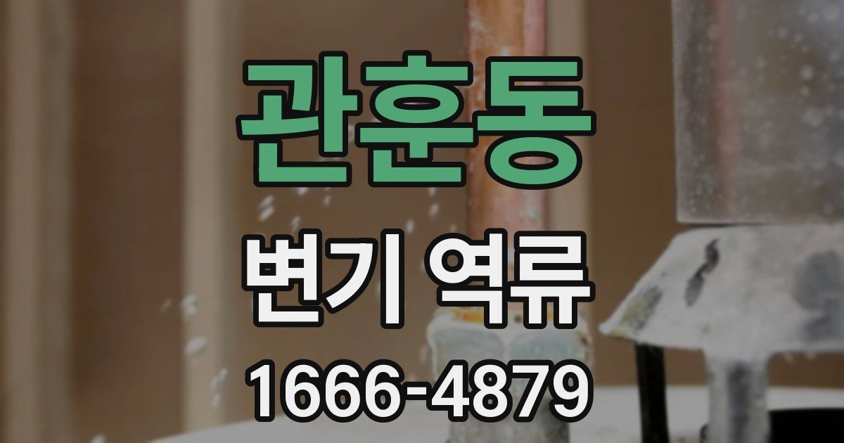 관훈동 변기 역류