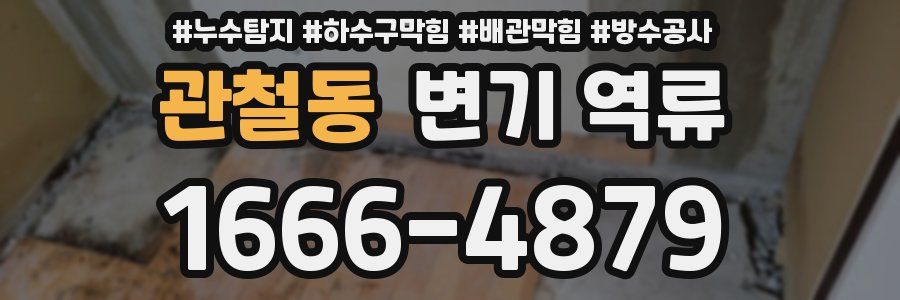 관철동 변기 역류