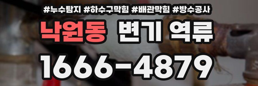 낙원동 변기 역류