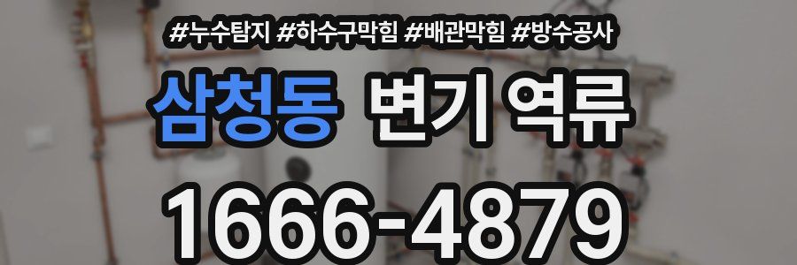 삼청동 변기 역류