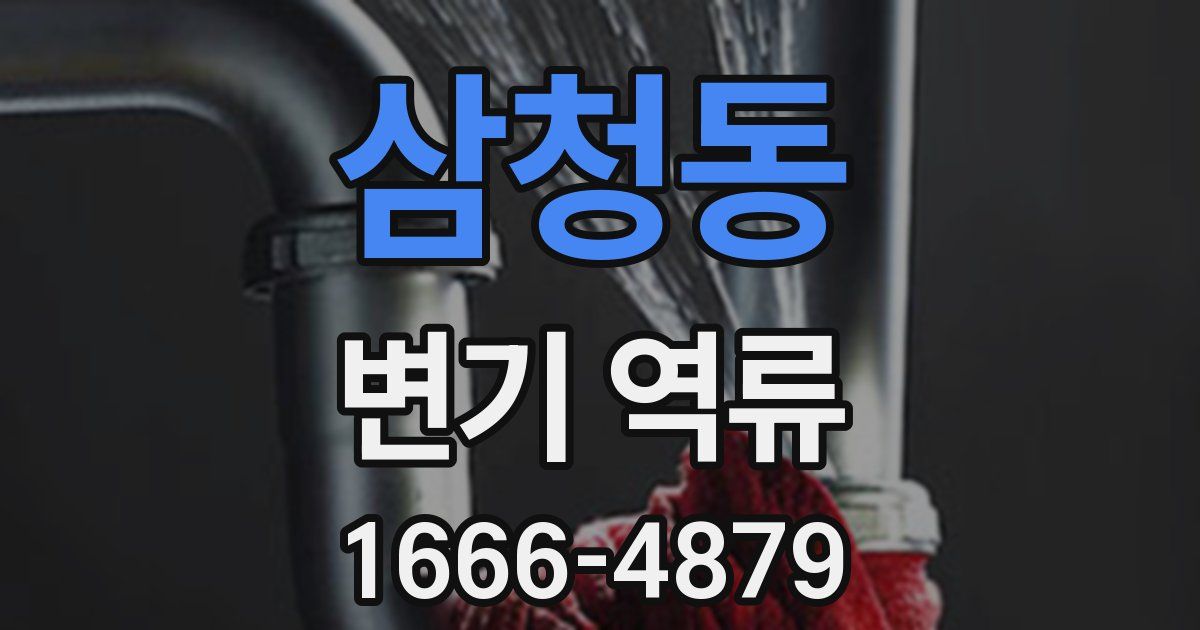 삼청동 변기 역류